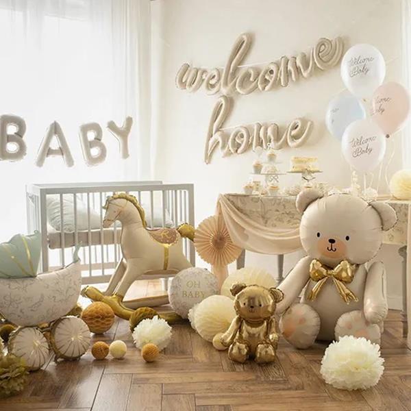 Balão Urso de Peluche Amoroso Sentado Foil, 84 cm